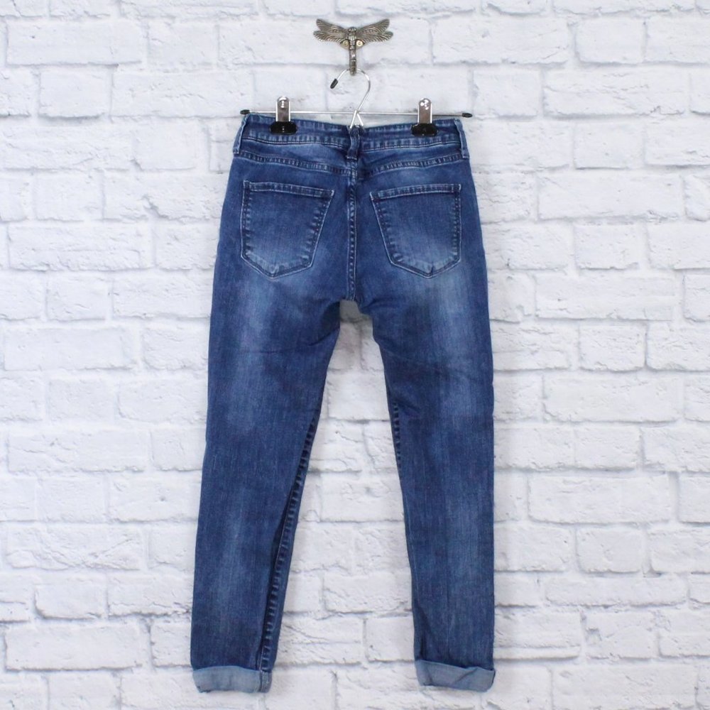 ARIZONA JEANS Folded Hem Tapered Cropped Jean Sz 1 - Picture 6 of 11